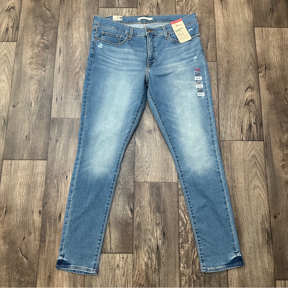 Levis 311 Shaping Skinny Stretch Mid Rise Jeans Women’s Size 32x30 Blue Denim